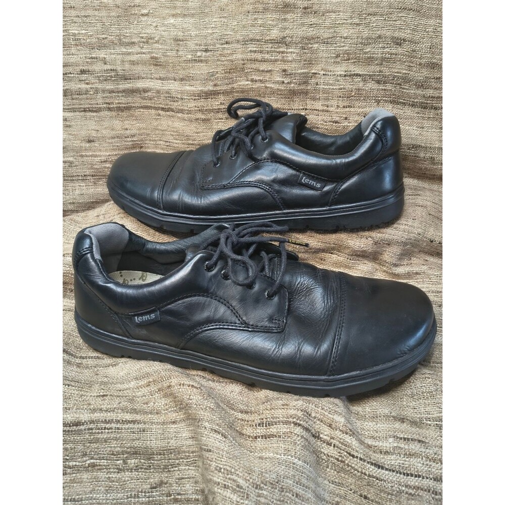 LEMS Nine2Five Black Leather Oxford Shoes Men's 11.5